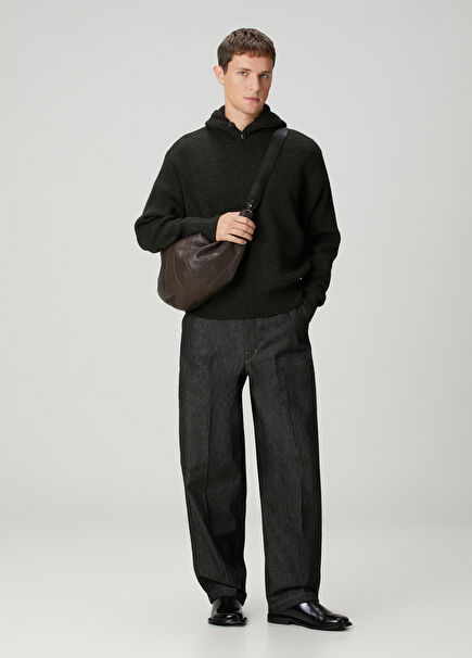 Maxi Barrel Lacivert Jean Pantolon