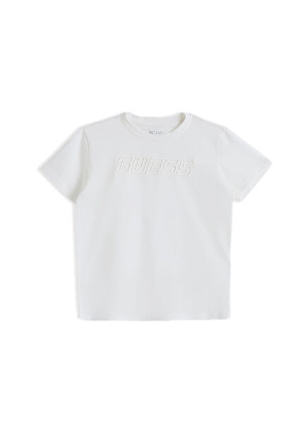 Krem Kısa Kollu Erkek Çocuk Tshirt 