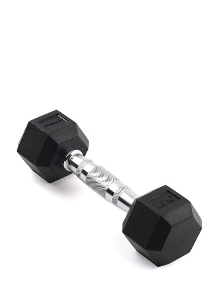 Rubber Hex Black Rubber Hexagonal Dumbbell 2.5 kg