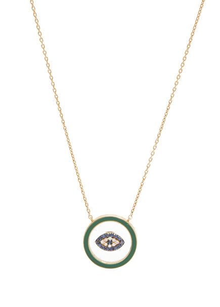 Eye Shaped Womens Gold Necklace