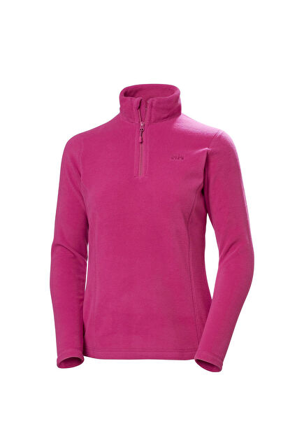 Half Zip Pink Women's Fleece Sweatshirt