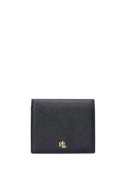 Black Textured Women's Leather Wallet