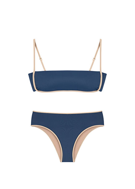 Erin Blue Nova Straplez Kadın Bikini Takımı