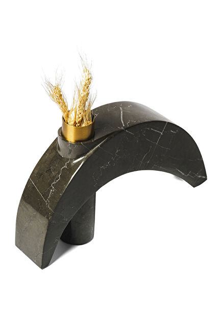 Origin Siyah Mermer Vazo