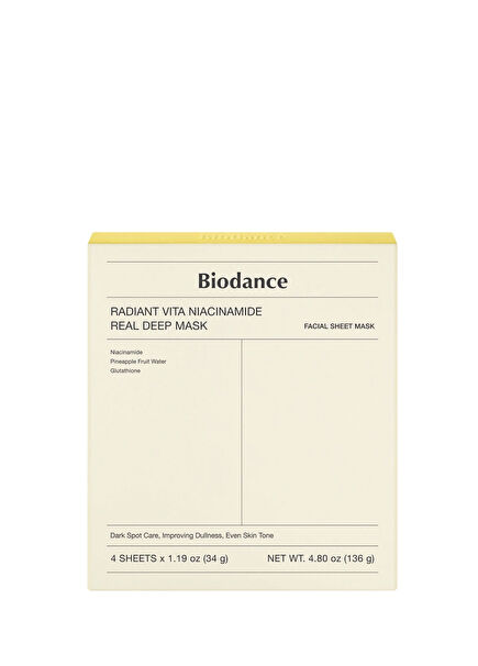 Radiant Vita Niacinamide Real Deep Aydınlatıcı Yüz Maskesi