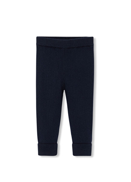 Navy Blue Knitted Baby Boy Pants