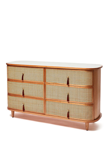 Francesco Inlaid Wooden Dresser