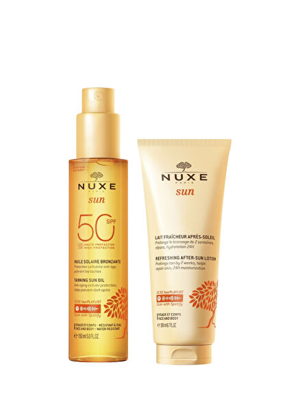 Tanning Sun Oil SPF50+ 150 ml + Refreshing After Sun Lotion 200 ml Güneş Bakım Seti
