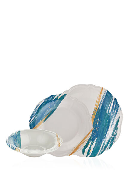 Joy 18 Pieces Porcelain Dinnerware Set for 6 People