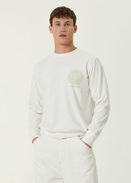Yucatan Baskılı Ekru Erkek Sweatshirt