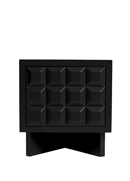 Checkered Black Nightstand