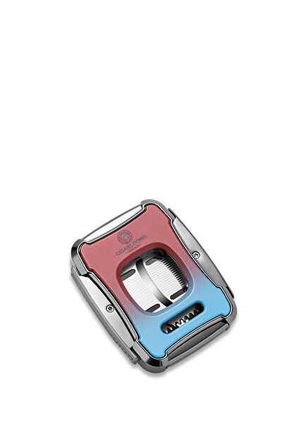 Red Blue Metal 60 Ring Cigar Cutter