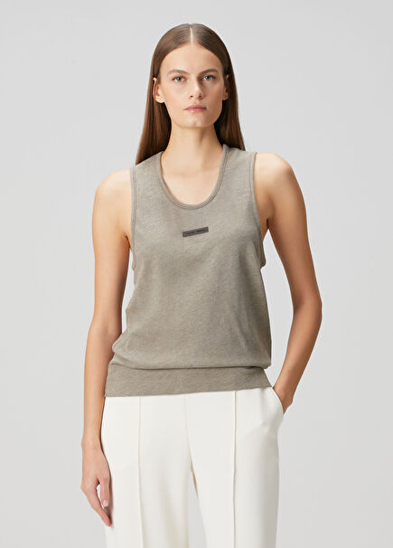 Classic Fit Taupe Tank Top