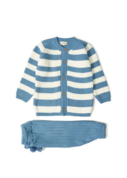 Organik Pamuk İndigo Erkek Bebek 2'li Set