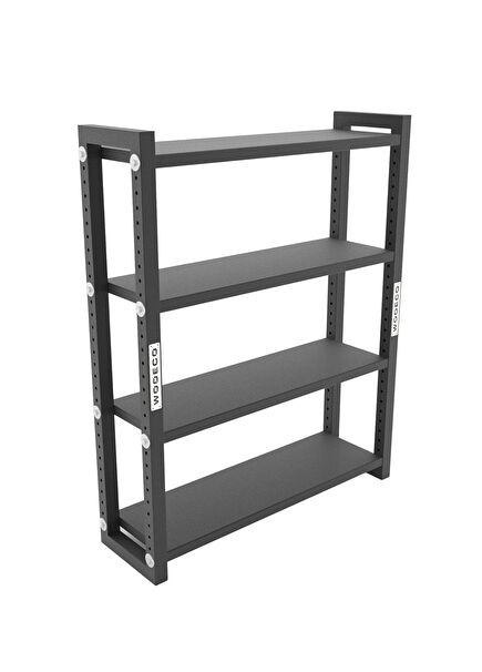 Eko Mat Mat Siyah 4 Katlı Ağırlık Depolama Rafı