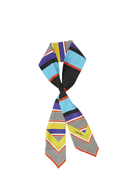 Çok Renkli Kadın İpek Bandana