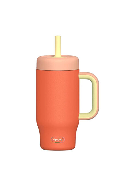 HandleHug Turuncu Çelik Çocuk Tumbler 550 ml 