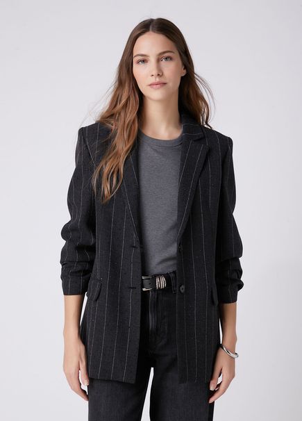 Siyah Mono Kapama Blazer
