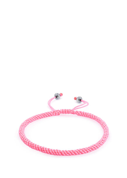 Knot Pembe Erkek Gümüş Bileklik