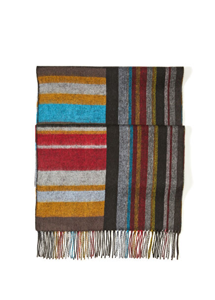 Multicolored Mens Wool Scarf