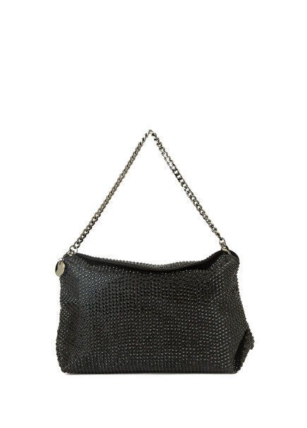Siyah Kadın Taşlı Çanta