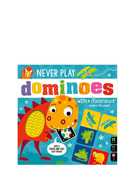 Never Play Dominoes With a Dinosaur Foreign Language Kids Activity Educational Book