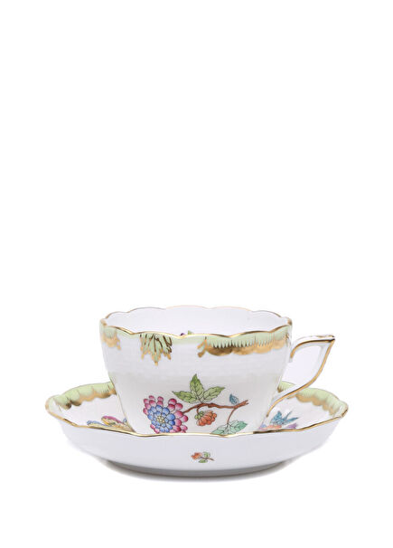 Çiçek Motifli Porselen Çay Fincan Takımı