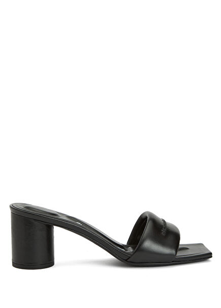 Vic Siyah Kadın Deri Terlik