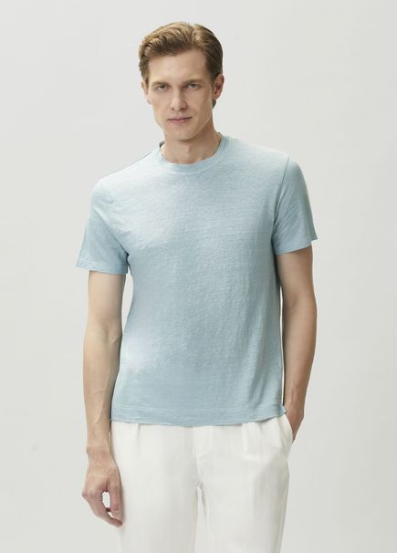 Turkuaz Keten T-shirt