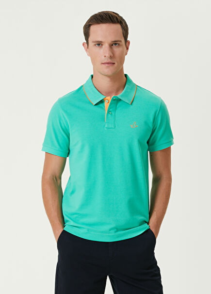 Slim Fit Yeşil Polo Yaka T-shirt