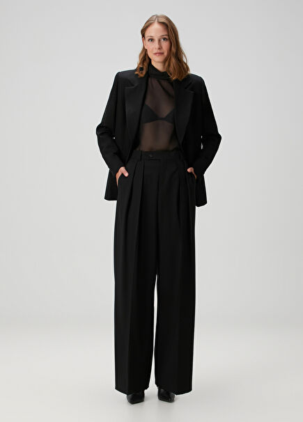 Ira Black Wool Trousers