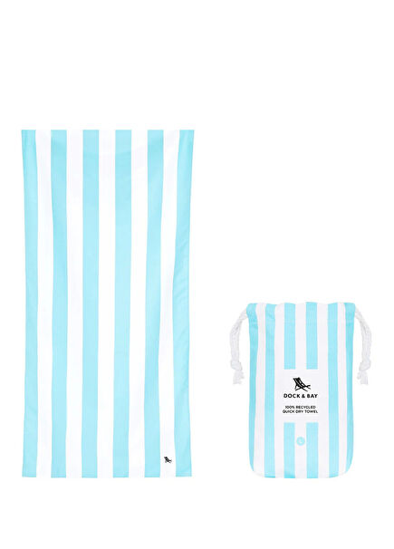 Cabana Overalls Blue Oversized Women's Beach Towel