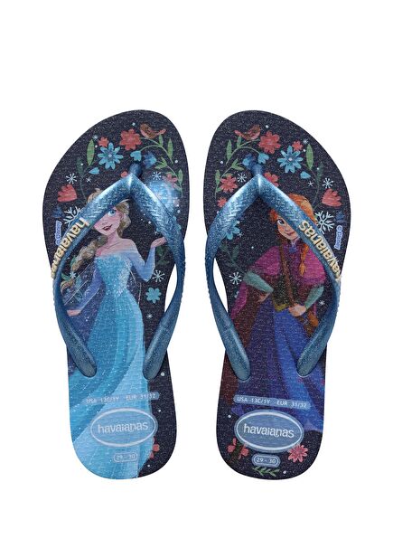 Slim Princess Blue Kids Beach Slippers