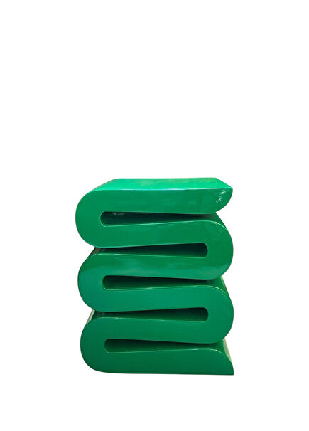 S Stool Green Side Table