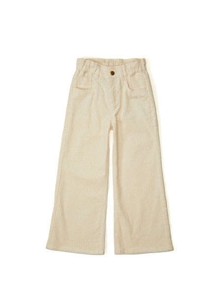 Bej Kız Çocuk Wide Leg Pantolon