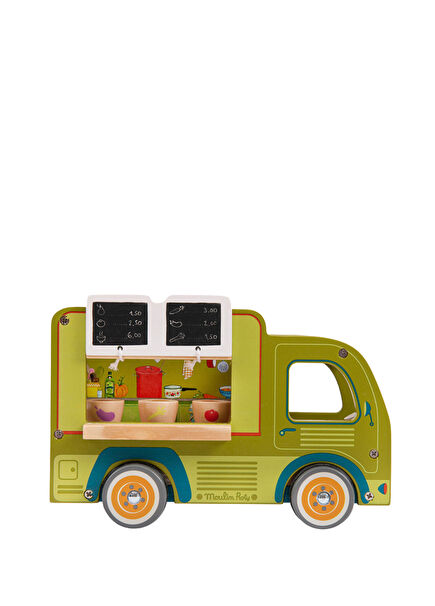 Ahşap Oyuncak Yemek Kamyonu 
