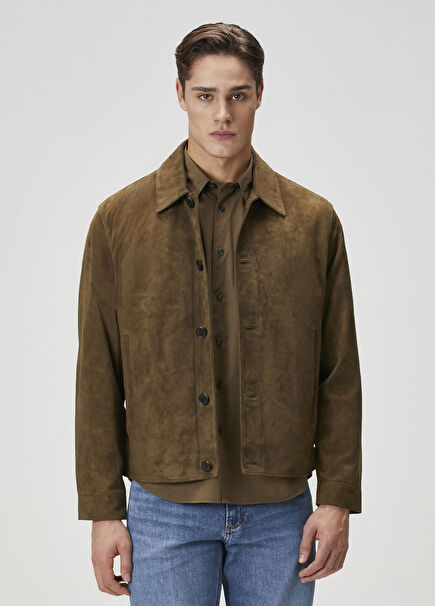 Amos Khaki Suede Jacket