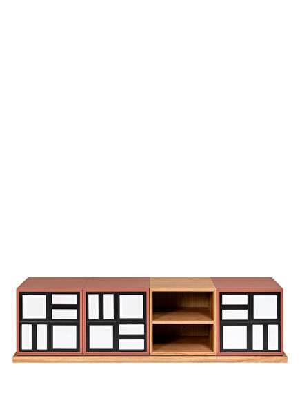 Bop Colored Oak TV Unit