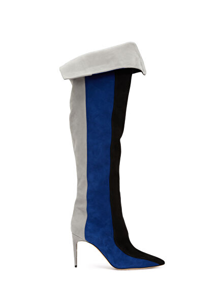 Colorblocked Women's Suede Boots