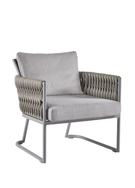 Basket Gri Metal Bahçe Koltuğu