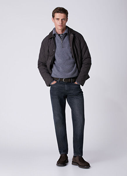 Slim Fit Dark Wash Navy Blue Jeans