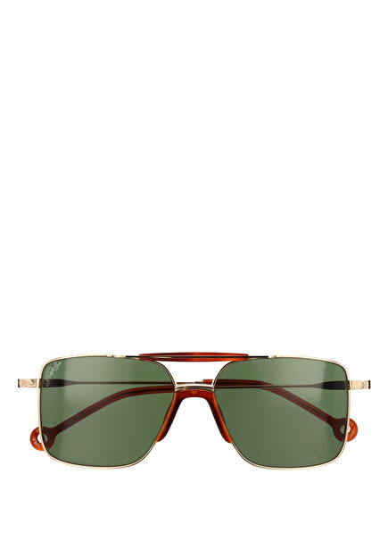 HS929 56 S01 Altın Rengi Metal Erkek Güneş Gözlüğü