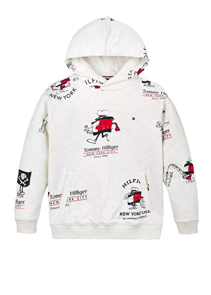 Grey Hooded Boys Sweatshirt