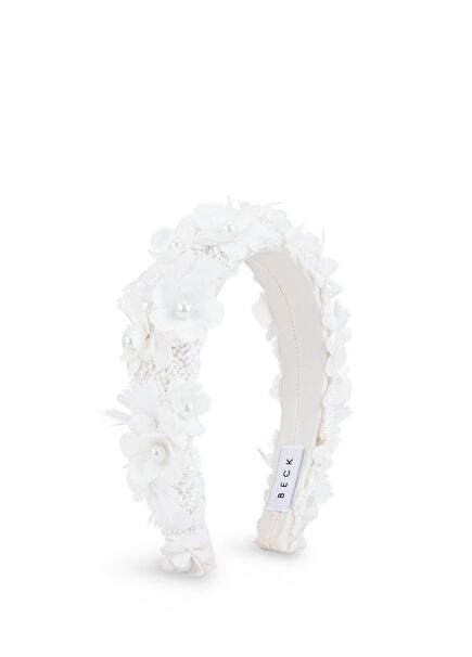 Nalia Çiçekli İncili Gelin Tacı