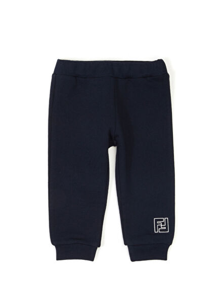 Dark Blue Logo Printed Baby Boy Pants