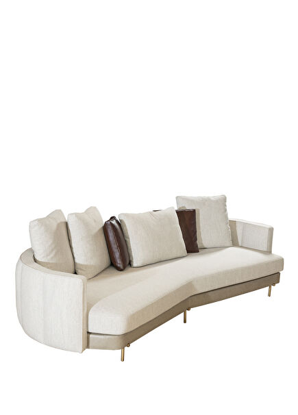 Positano 265 Bej Kıvrımlı Dörtlü Kanepe