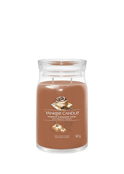 Pumpkin Cinnamon Swirl Orange Large Candle 567 g