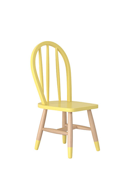 Sarı Ahşap Çocuk Sandalyesi