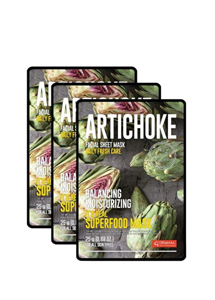 Balancing & Moisturizing Artichoke Mask Set of 3 25g