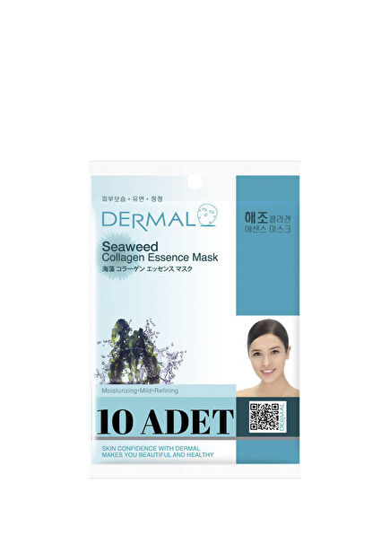 Purifying, Moisturizing and Softening Seaweed Extract Collagen Face Mask x10